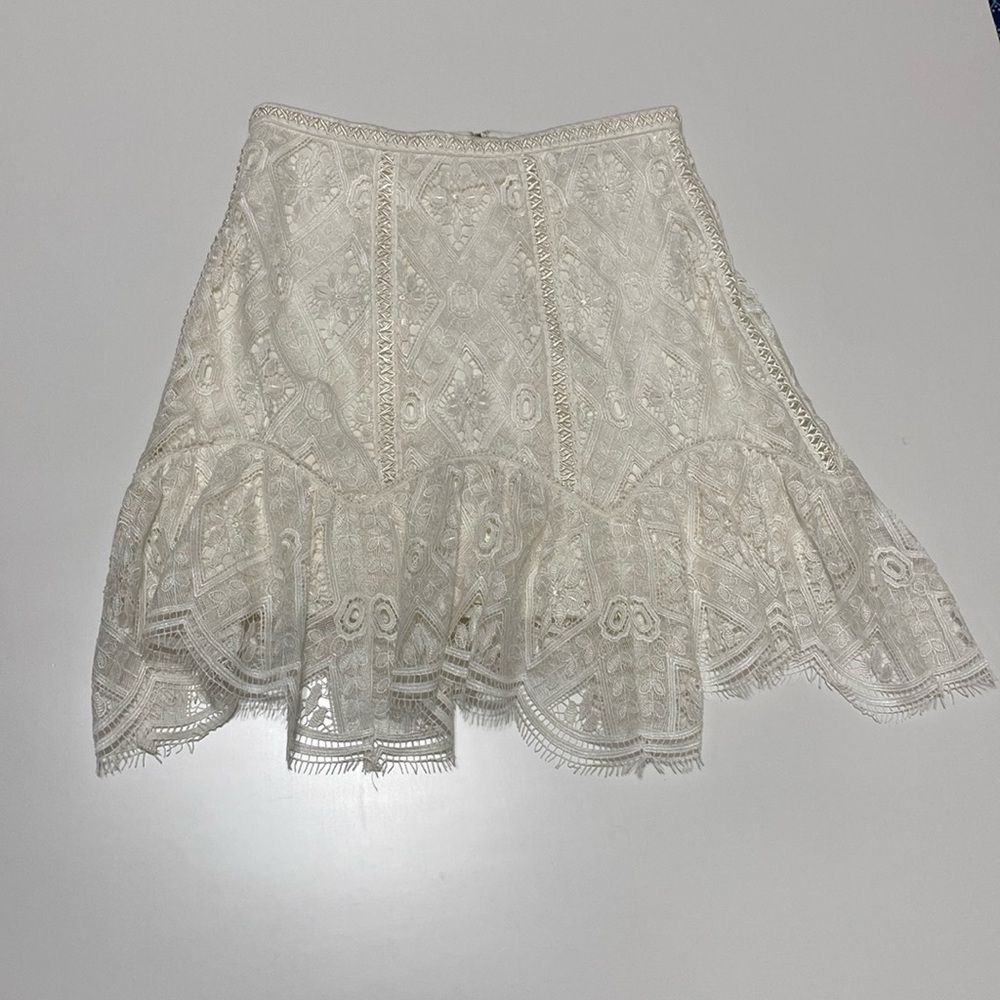 Alexis Lace Pattern Mini Skirt